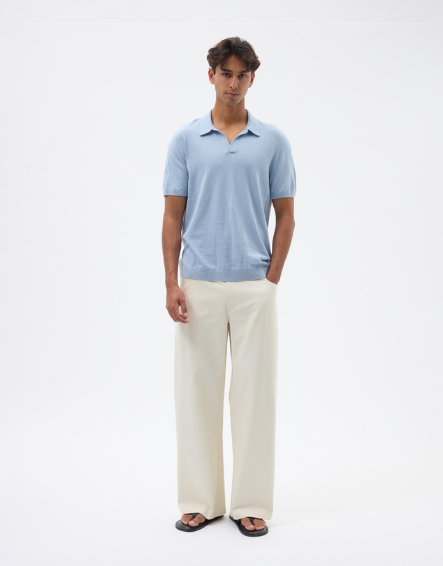 AERE - Linen Blend Knit Polo