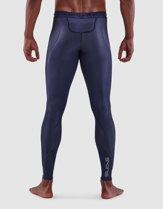 SKINS - SKINS Compression Men's Series-3 Running/Gym Long Tight Navy Blue