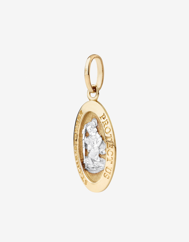 Michael Hill - St Christopher Pendant in 10kt Yellow & White Gold