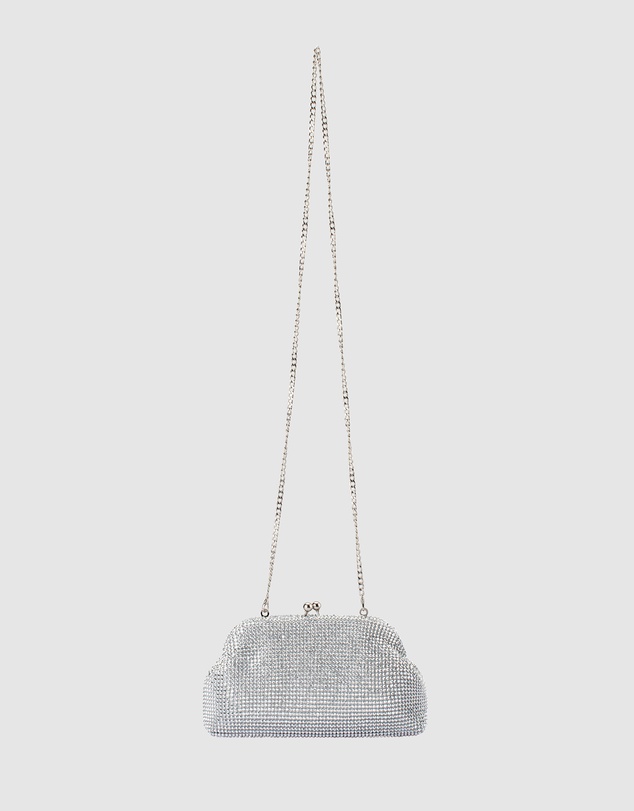 Olga Berg - Ela Crystal Mesh Clutch