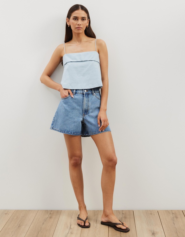 Atmos&Here - Orielle Linen Blend Square Neck Cami
