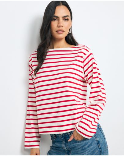 White With Red Stripe