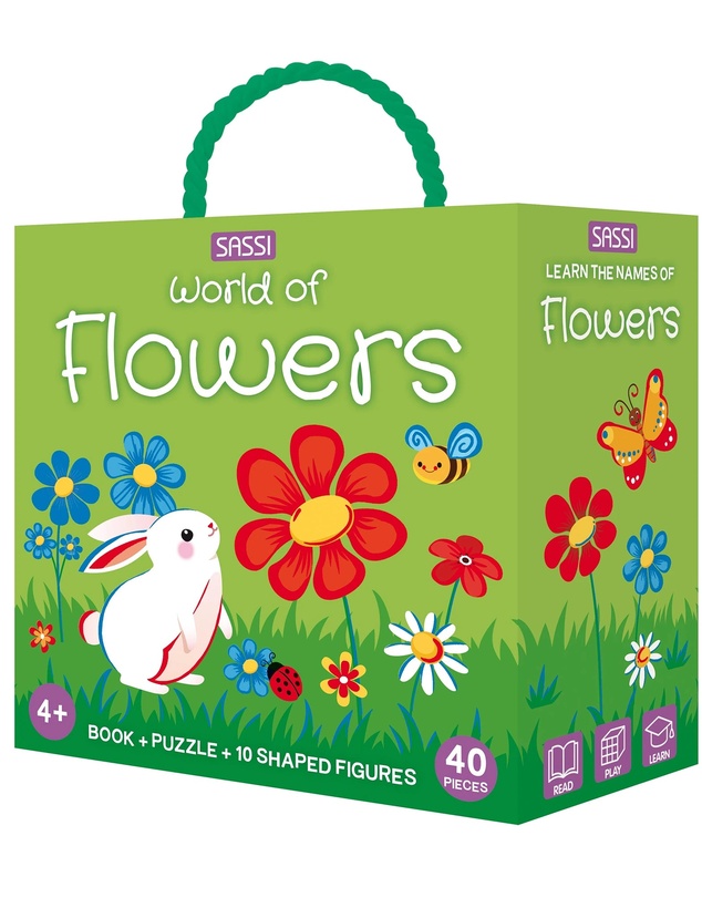 Sassi - Learn all about The Flowers 3D Puzzle and Book Set 40 Pieces