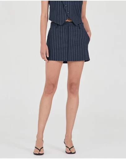 FRIEND of AUDREY - Jayden Stripe Mini Skirt