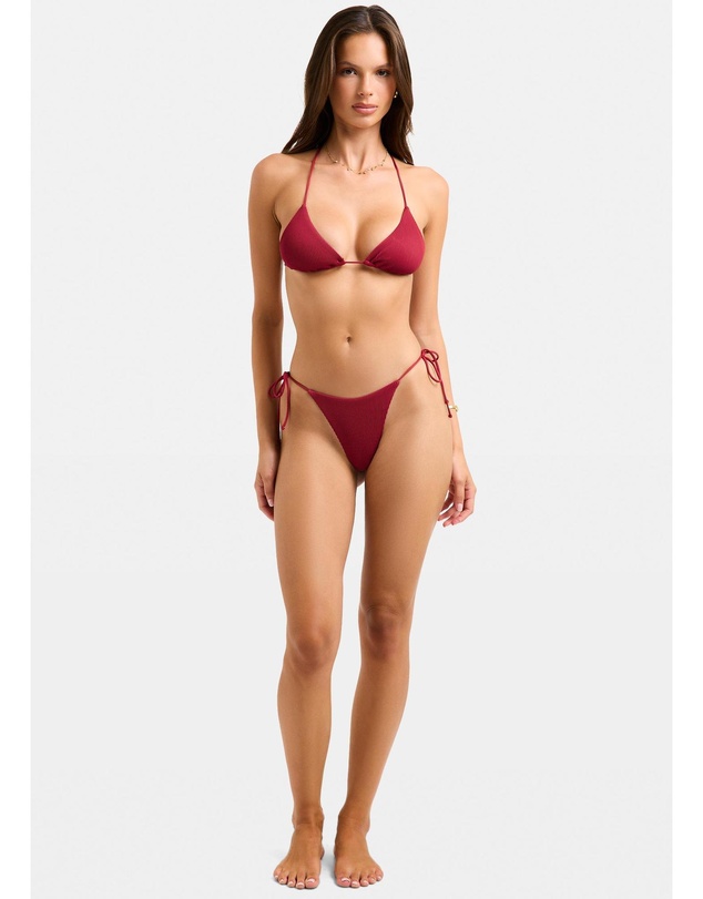 Subtitled - Rib Halter Triangle Bikini Top