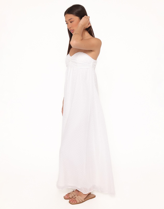 Petal & Pup - Vee Strapless Maxi Dress - White