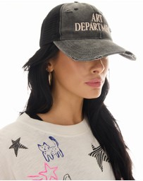 THE TALES - Destroyed Art Department Black Trucker Cap