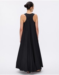 Minima Esenciales - Luna Cotton Bubble Hem Maxi Dress