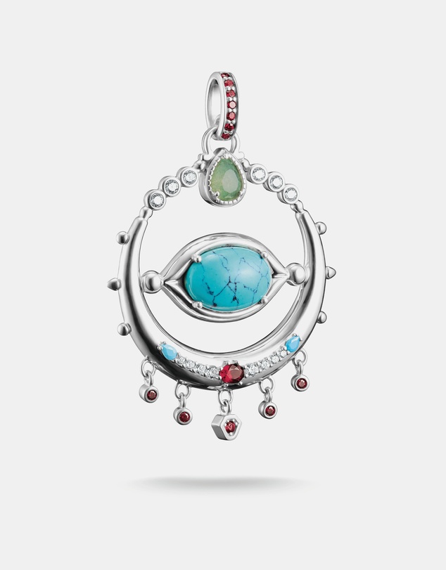 THOMAS SABO - THOMAS SABO Eye Amulet Pendant with Oval Imitation Turquoise