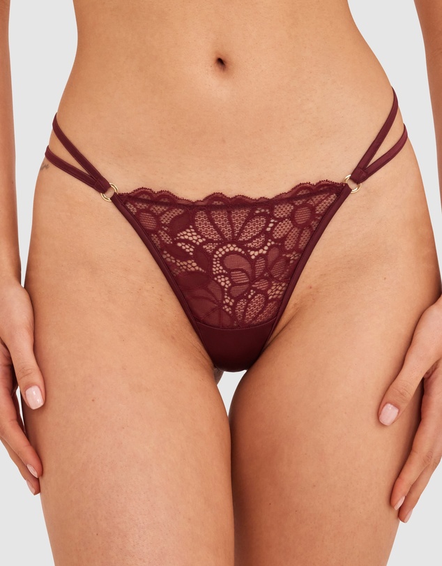 Bras N Things - Daisy String - Berry