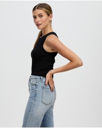 DRICOPER DENIM - Cami Black Knit Top