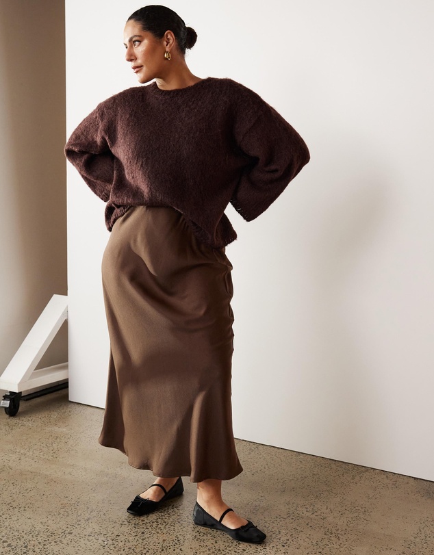 Atmos&Here Curvy - Nya Slip Maxi Skirt