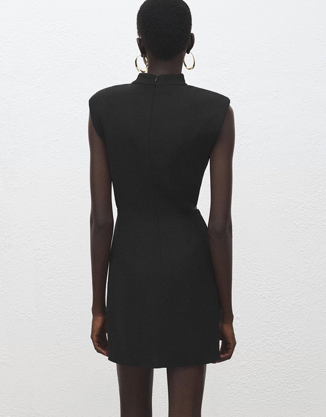 M.N.G - Dress With Metal Embellishment And Cut-Out
