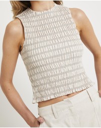 Subtitled - Delmore Shirred  Top