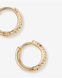 Michael Hill - 9mm Diamond Cut Huggie Hoop Earrings in 10kt Yellow Gold