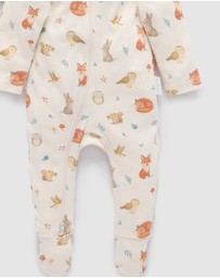 Purebaby - 2 Pack Zip Growsuit -Kids-Babies