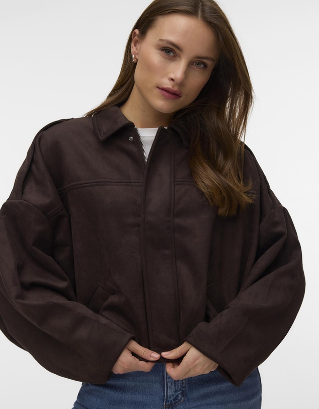 Vero Moda - Hazel Faux Suede Bomber Jacket