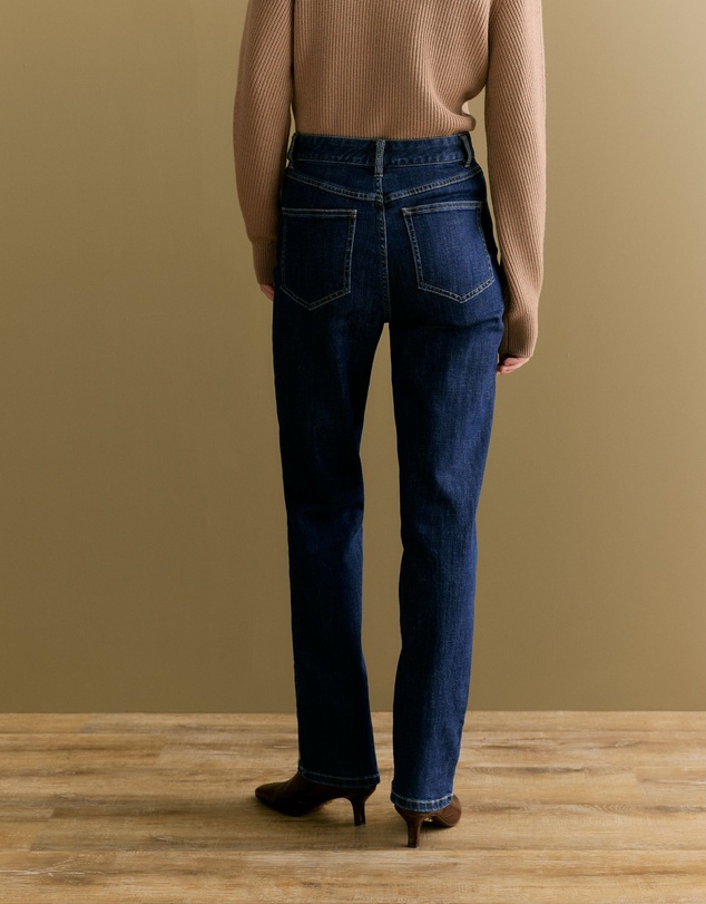 Trenery - High Rise Straight Leg Jean in Washed Indigo