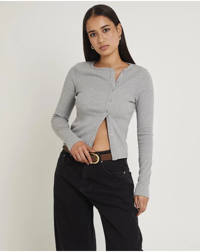Subtitled - Maddy Button Asymmetric Top