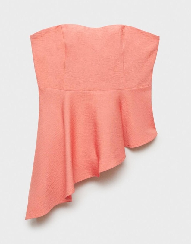 M.N.G - Girly Asymmetric Strapless Top
