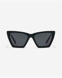Hawkers Co - Polarized Black Dark Flush Sunglasses for Men and Women UV400