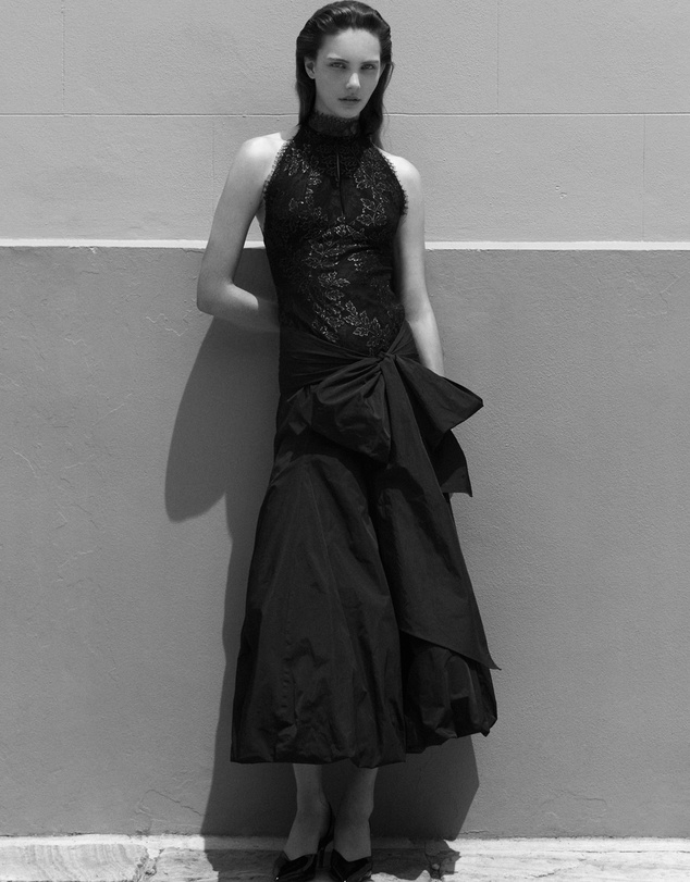 Carla Zampatti - Black Taffeta Tie Waist Bubble Skirt