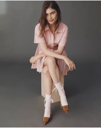 High Heel Jungle - Bella Satin Bow Socks