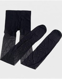 High Heel Jungle - Richie Diamond Crystal Tights - Black/ Crystal