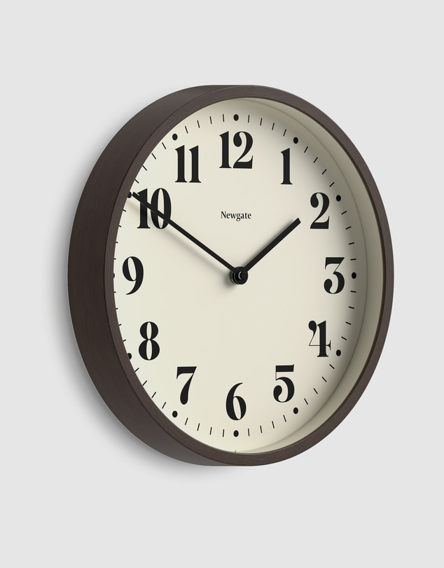 Newgate - Newgate Number Four Theatre Wall Clock-Faux Dark Wood