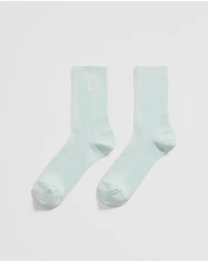 Country Road - Australian Cotton Blend Cr Ribbed Three Quarter Crew Sock
