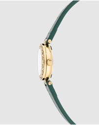 Ted Baker - Jolyye Crystal 24mm Gold-Tone Green Leather Watch