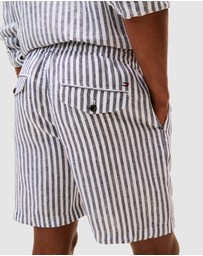Tommy Hilfiger - Mercer 7 Inch Linen Stripe Shorts