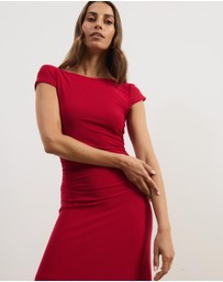 Atmos&Here - Rowe Mesh And Jersey Cap Sleeve Maxi Dress