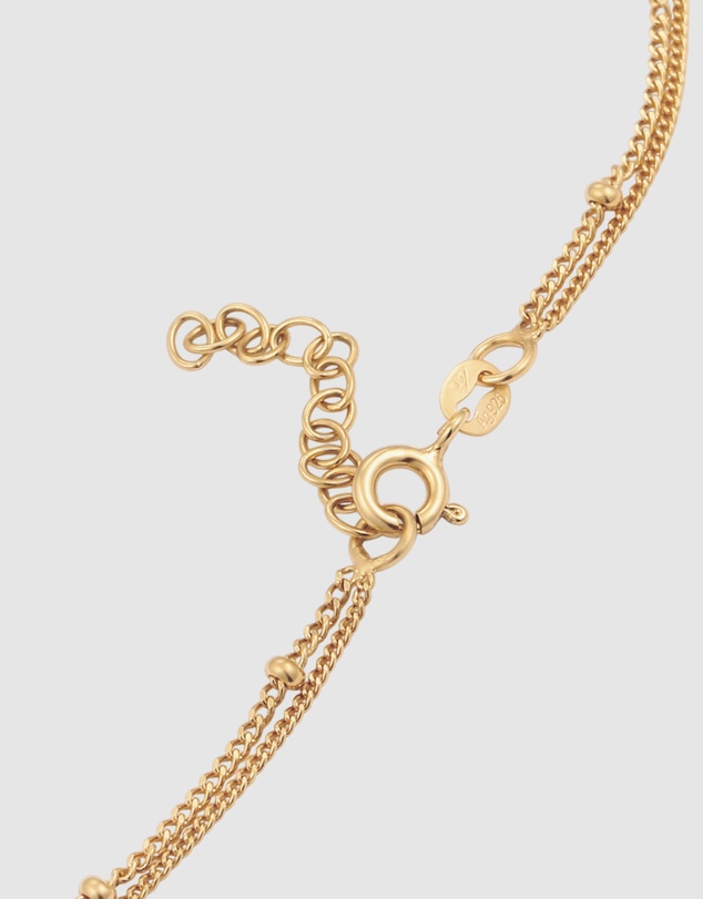 Elli Jewelry - Necklace Layer Crystal Ball 925 Sterling Silver Gold-Plated