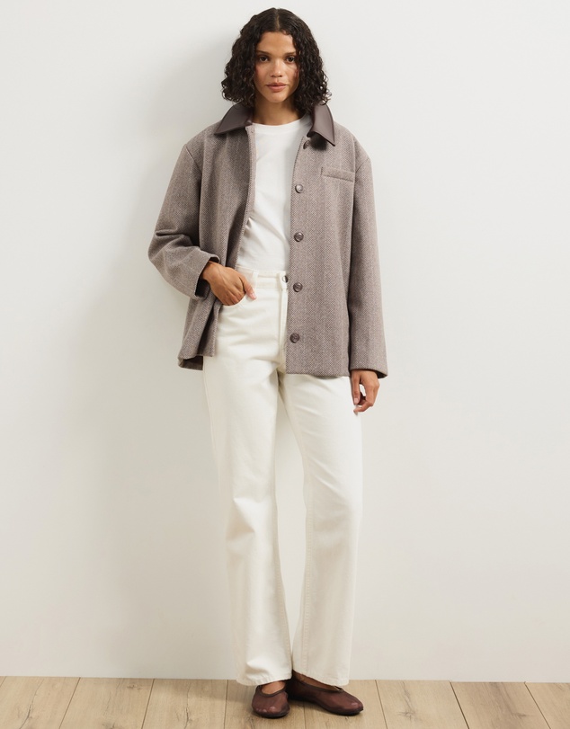 Atmos&Here - Sofia Herringbone Boxy Jacket