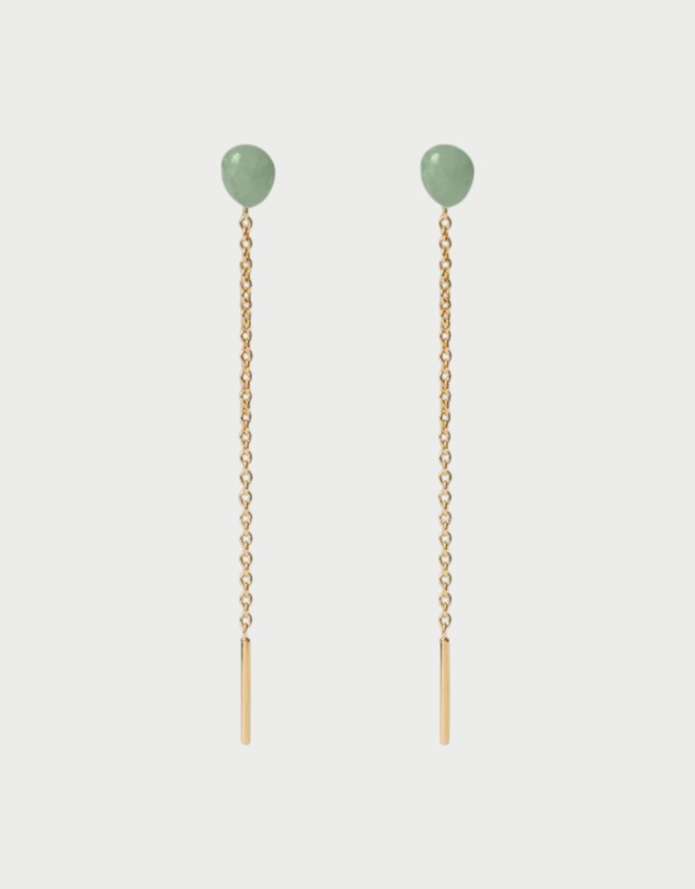 PDPAOLA - Lyra Earrings Green Aventurine