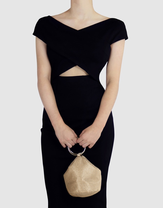 Olga Berg - Bianca Ball Mesh Handle Bag