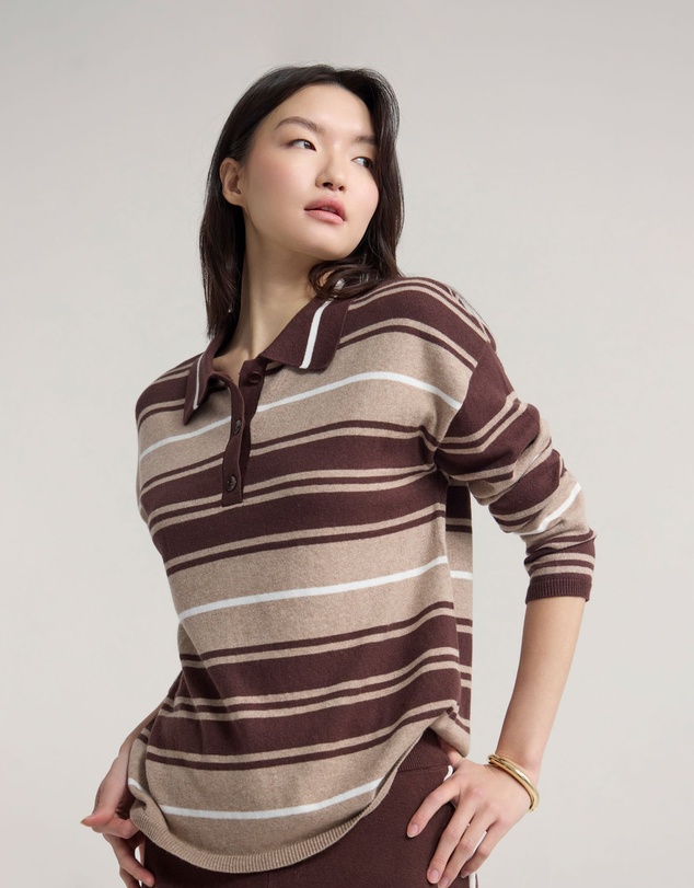 Oxford - Pip Striped Polo Knit