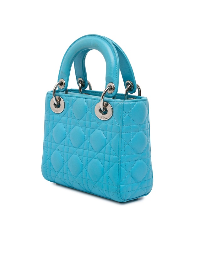 Pre-Loved by Azura Reborn - Pre-Loved Mini Lambskin Cannage Lady Dior