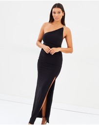 SKIVA - Embellished One Shoulder Evening Dress
