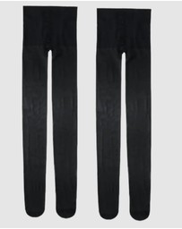 High Heel Jungle - 15 Denier Silky Slimming Sheer Tights - 2 Pack