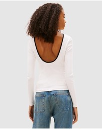 Tommy Jeans - Slim Badge LS Rib Tee