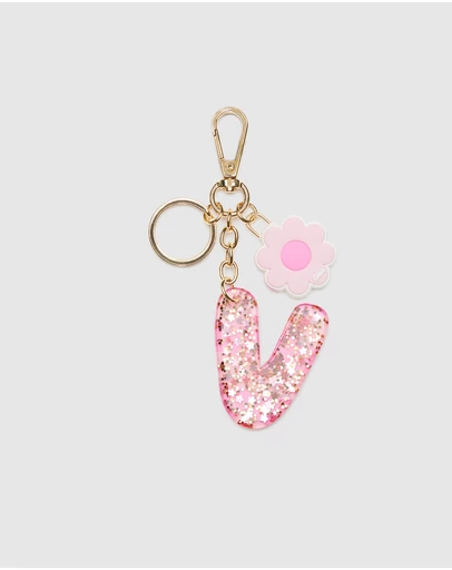 Seed Heritage - Pink Stripe Initial Keyring