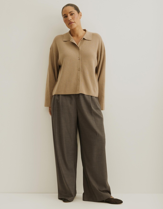 Atmos&Here Curvy - Jay Relaxed Rib Cardigan