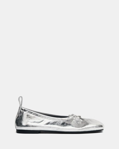 Rosalind Shimmer Leather Ballet Flats - Women's