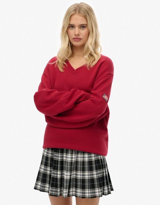 Superdry - Oversized V Neck Jumper