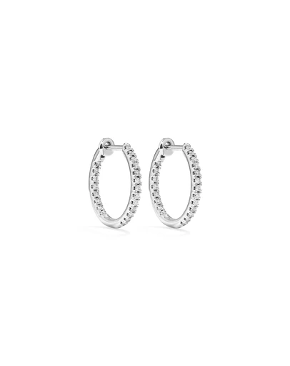 Michael Hill - Hoop Earrings With 0.25 Carat TW Of Diamonds in 10kt White Gold