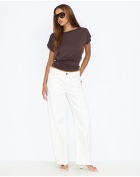 Dazie - Doll Ruched Waist Top