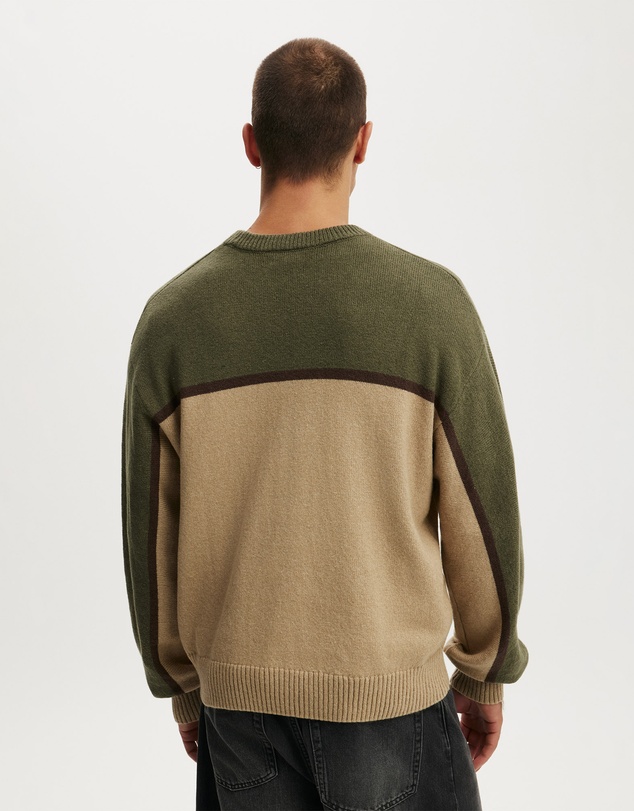 Cotton On - Panelled Crew Knit
