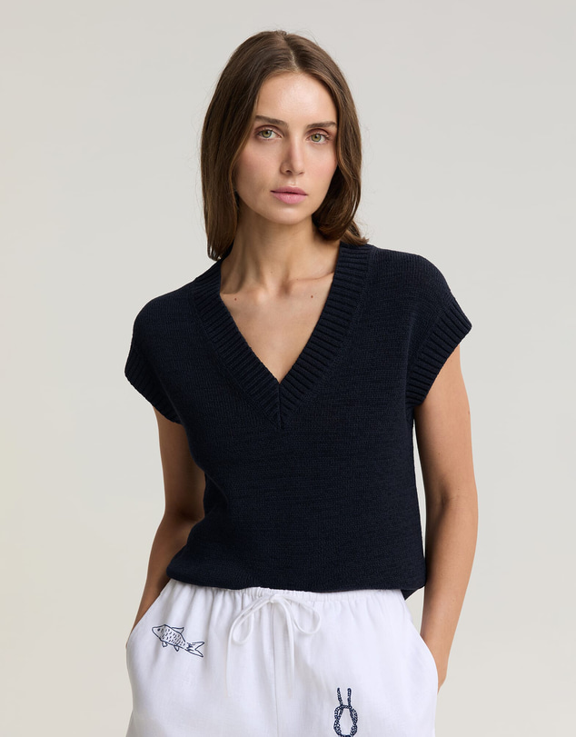 Sportscraft - Josie Tape Yarn V Neck Tank